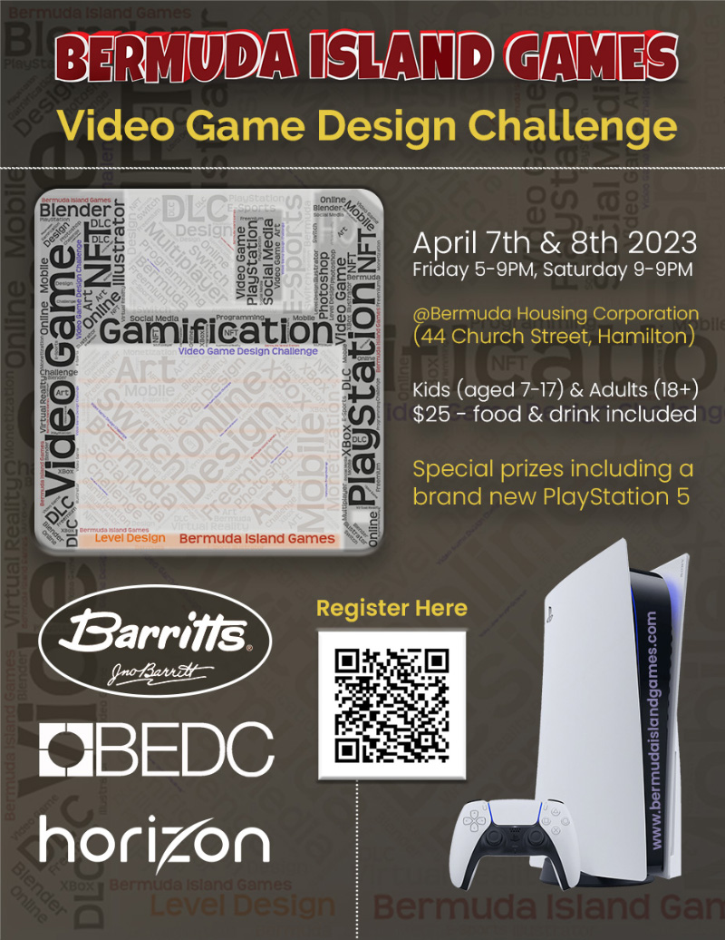Bermuda Island Games 2nd Video Game Design Challenge April 2023