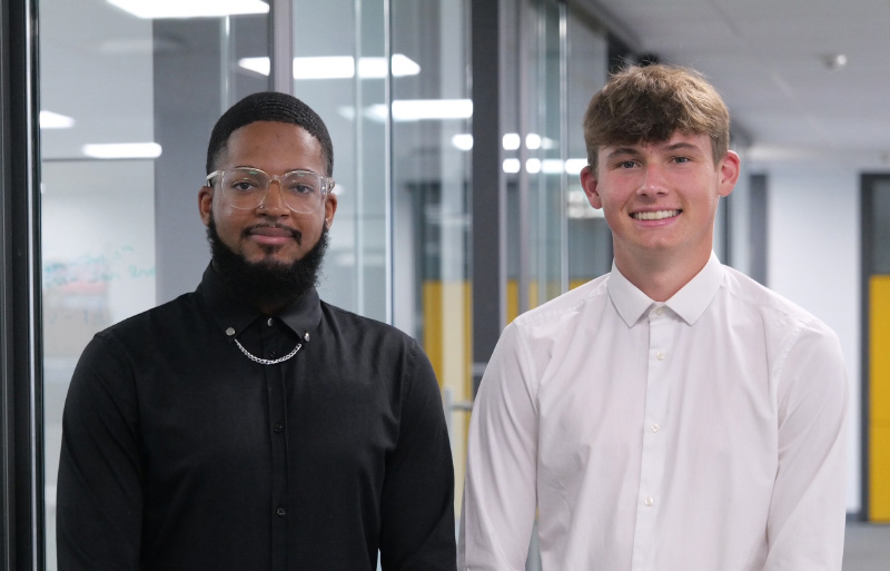 PwC Bermuda Peter Mitchell Scholarship ABIC PwC Award Recipients D.S Malachi Dates and Riley Morbey July 2023