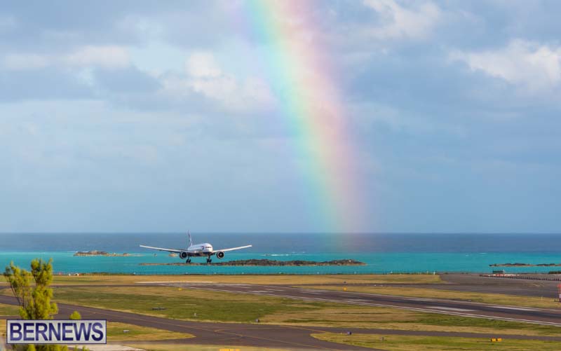 1 - Rainbow As Airplane Lands Top 10 Photo Of Day August 2023