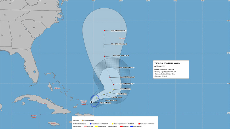 BWS Tropical Storm Franklin August 24 2023