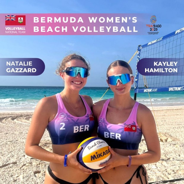 Kayley Hamilton and Natalie Gazzard Bermuda Volleyball August 2023