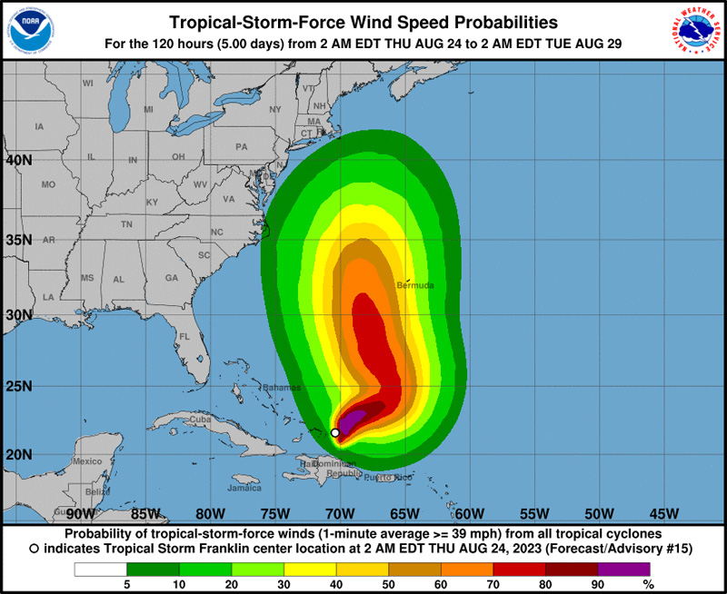 Franklin Is A “Potential Threat To Bermuda” Bernews