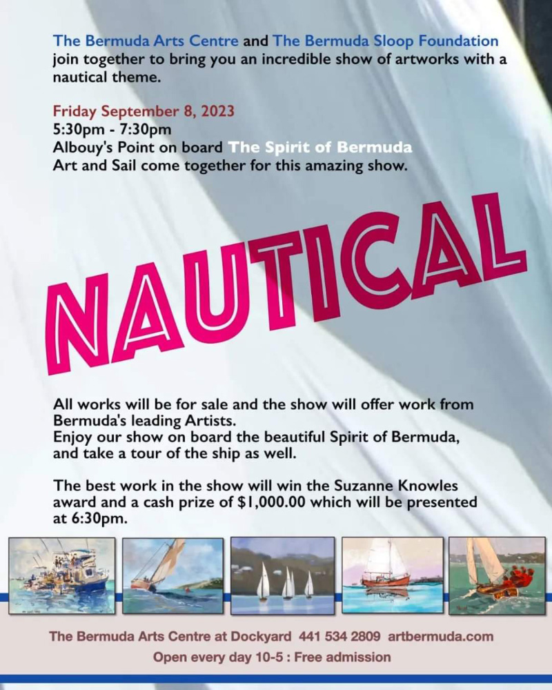 Spirit Of Bermuda Nautical-Themed Art Show Sept 8 2023