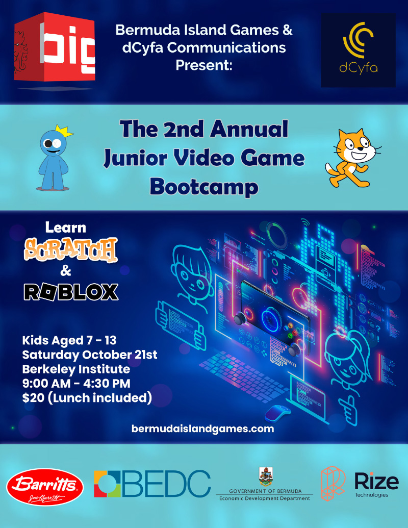 2nd Annual Junior Video Game Bootcamp Bermuda September 2023