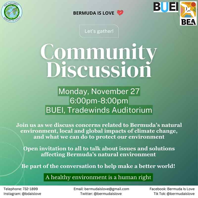 Bermuda Is Love Nov 27 2023 - Community Discussion Bermuda November 2023