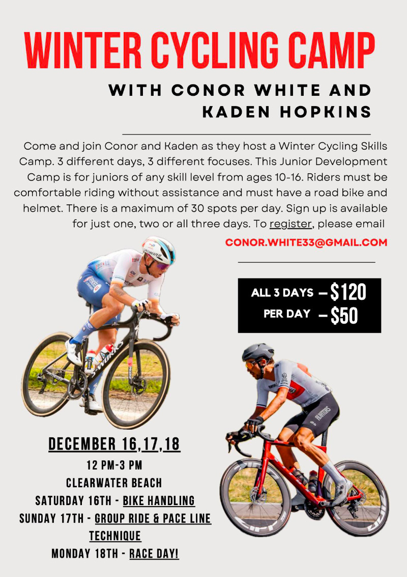 Conor White and Kaden Hopkins Bermuda Cycling November 2023