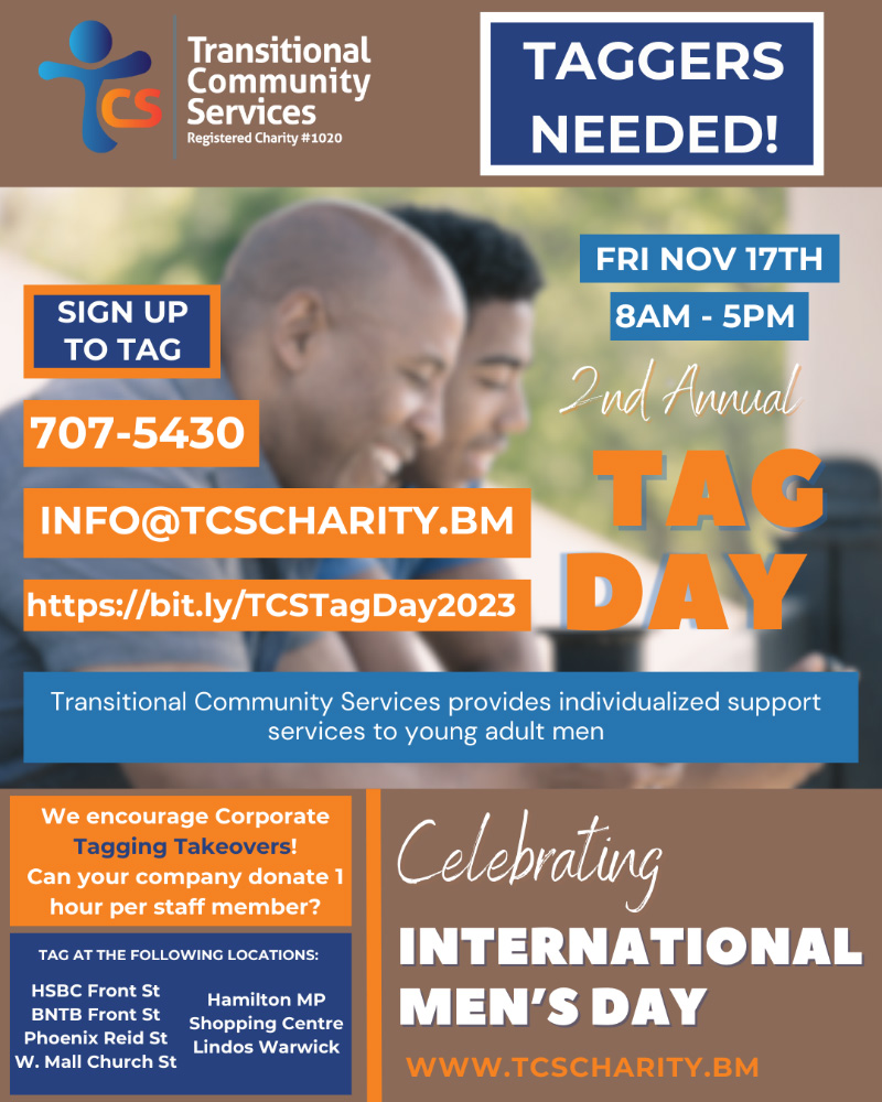Transitional Community Services [TCS] Annual Tag Day Bermuda November 17 2023