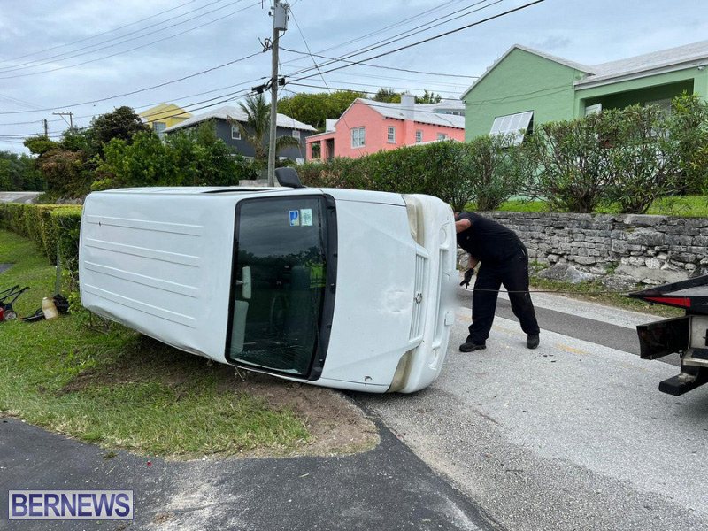 Van crash Pembroke Bermuda November 2023_5231