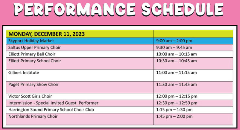 Schedule For Airport School 'Carol Off' Event - Bernews - Google Chrome 12102023 55848 PM