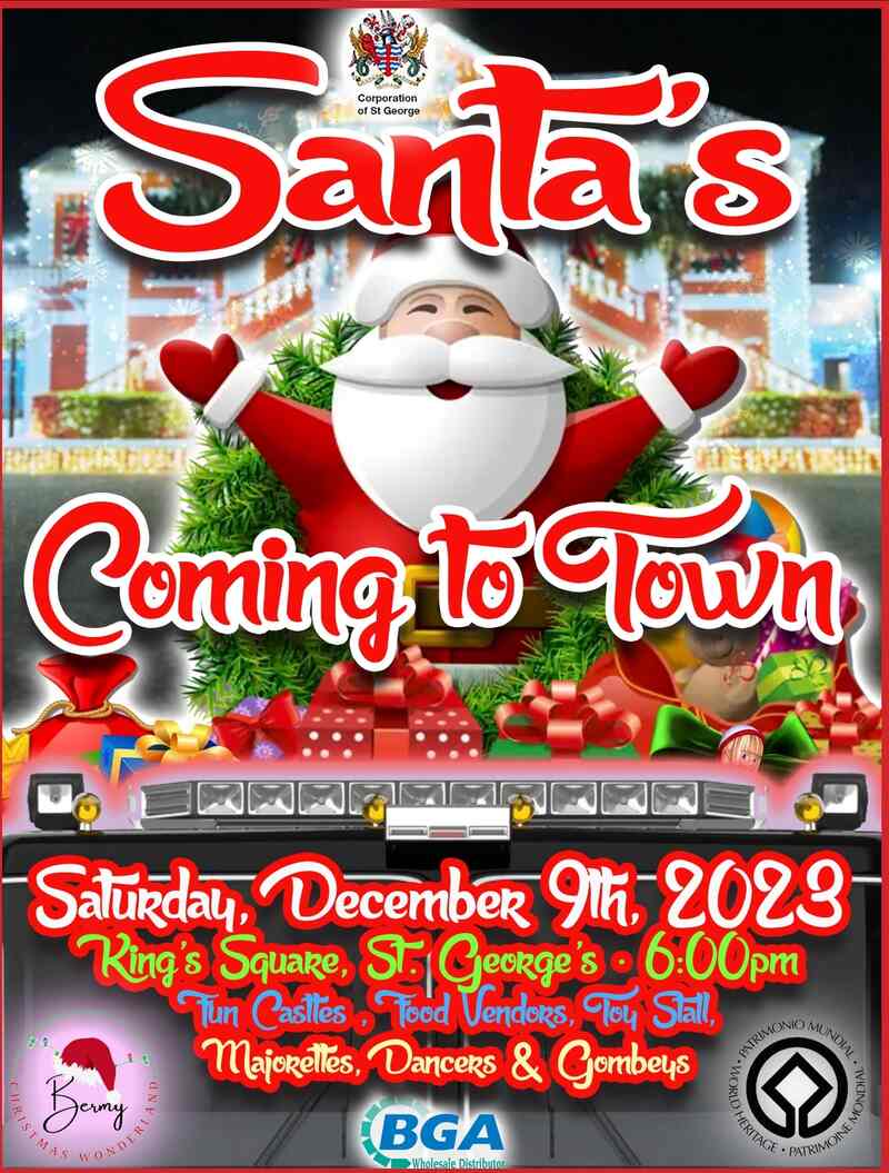 St. Georges Santa's Coming to Town Bermuda December 2023
