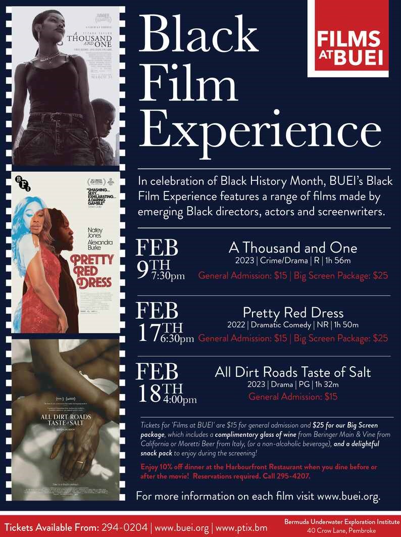 BUEI 'Black Film Experience' Poster Bermuda February 2024