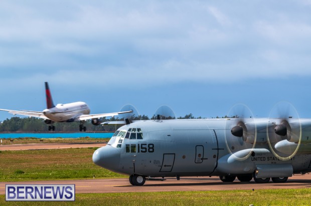 Military aircraft Bermuda airport March 2024 JS (3)