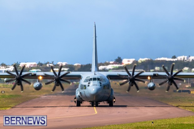 Military aircraft Bermuda airport March 2024 JS (6)