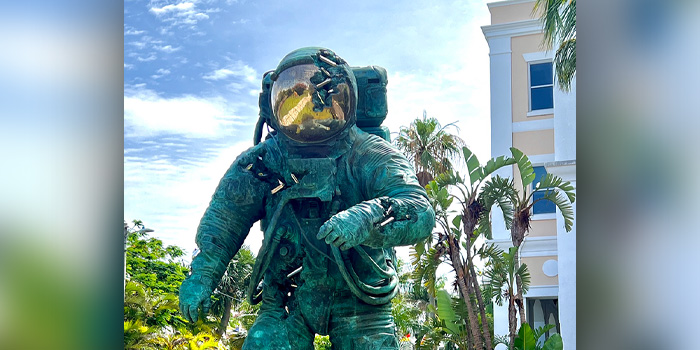 Hamilton Princess Installs Astronaut Sculpture - Bernews