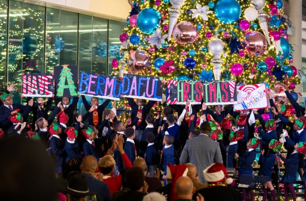 Skyport Carol Off winners concert Bermuda 2024 singing airport (2)