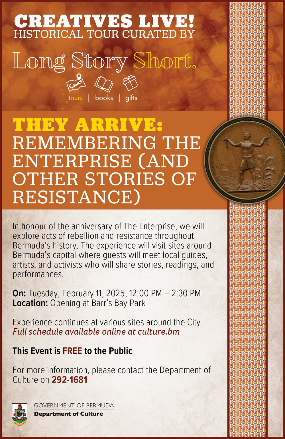 Creatives Live- Historical Walking Tour Bermuda Feb 7 2025