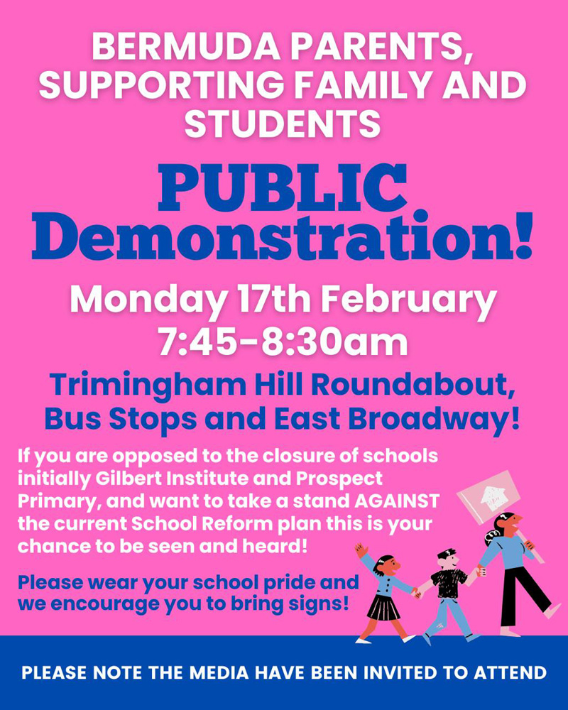 Public Demonstration Bermuda Feb 2025