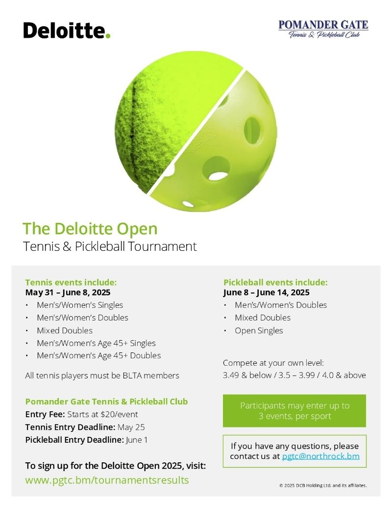 Deloitte Open Tennis & Pickleball Bermuda May 2025