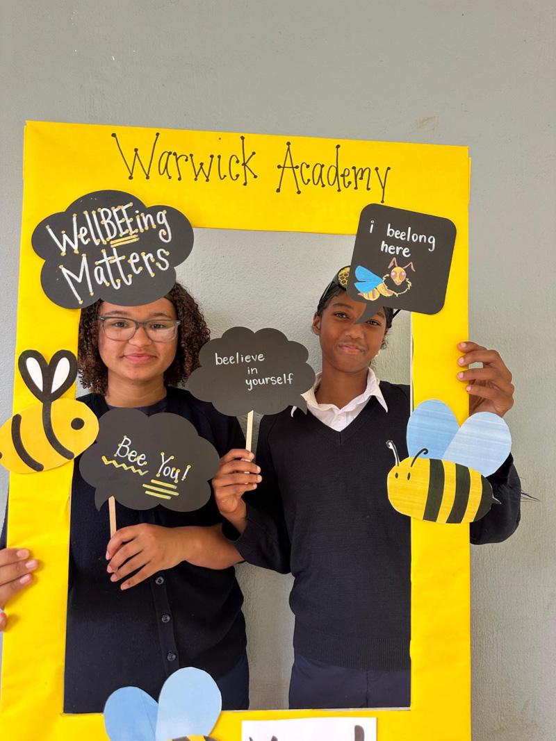 Warwick Academy WellBEEing Mental Health Drive By Wave By Bermuda May 2025 (19)