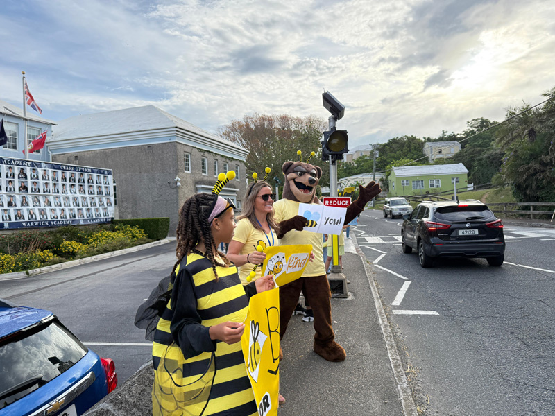 Warwick Academy WellBEEing Mental Health Drive By Wave By Bermuda May 2025 (23)