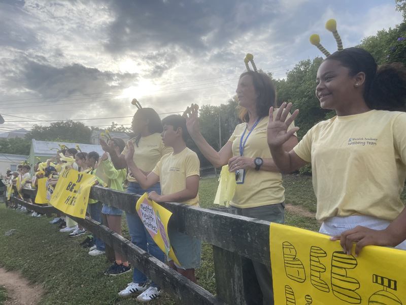 Warwick Academy WellBEEing Mental Health Drive By Wave By Bermuda May 2025 (36)