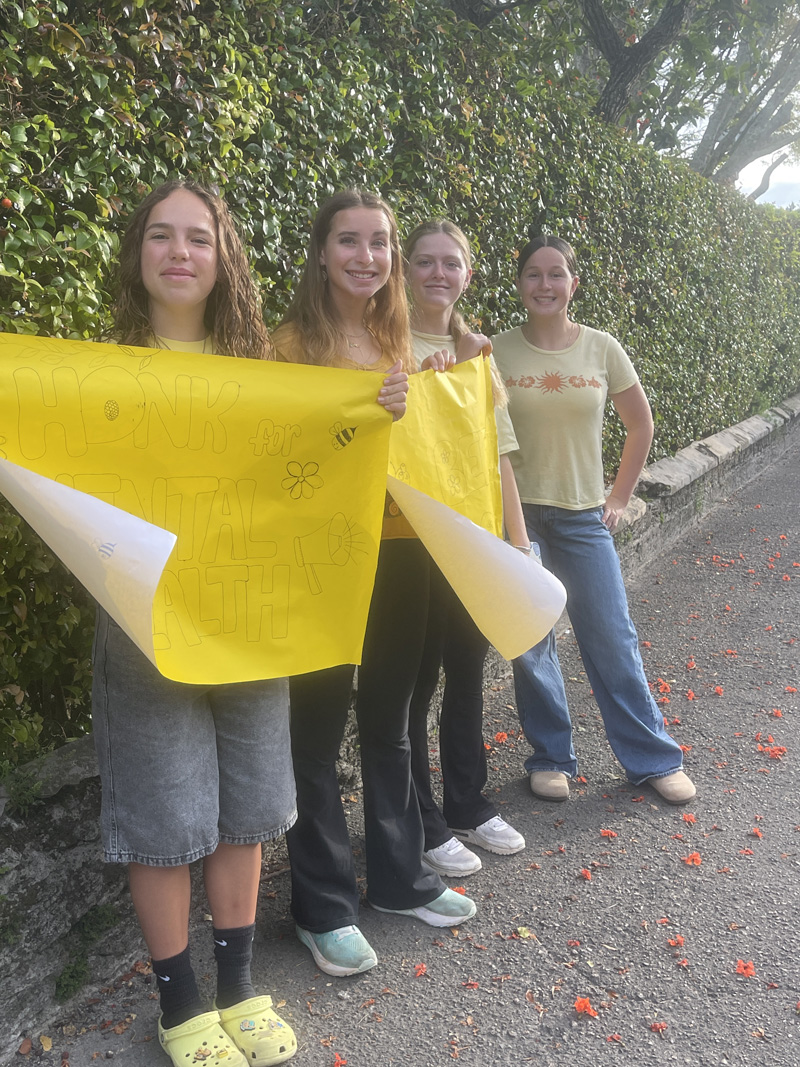 Warwick Academy WellBEEing Mental Health Drive By Wave By Bermuda May 2025 (52)