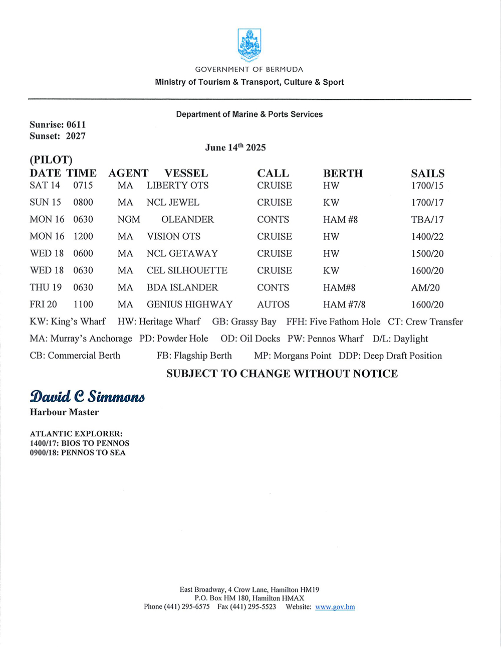 Weekly Shipping June 14 2025 copy