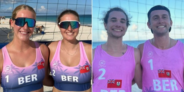Megan Hands, Natalie Gazzard, Connor Somerville and Kyle Hamilton Bermuda July 2025 xfb