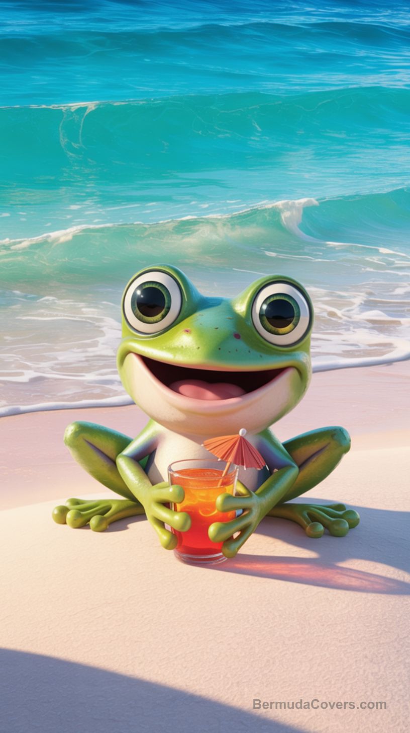 Treefrog Drinking Swizzle Bermuda Covers Portrait 954674