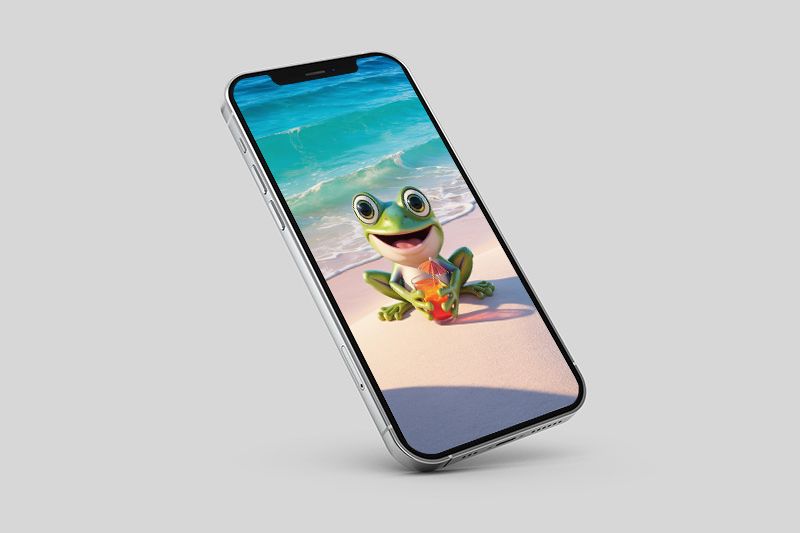 Treefrog Drinking Swizzle Phone Mockup Bermuda July 2025 Regular