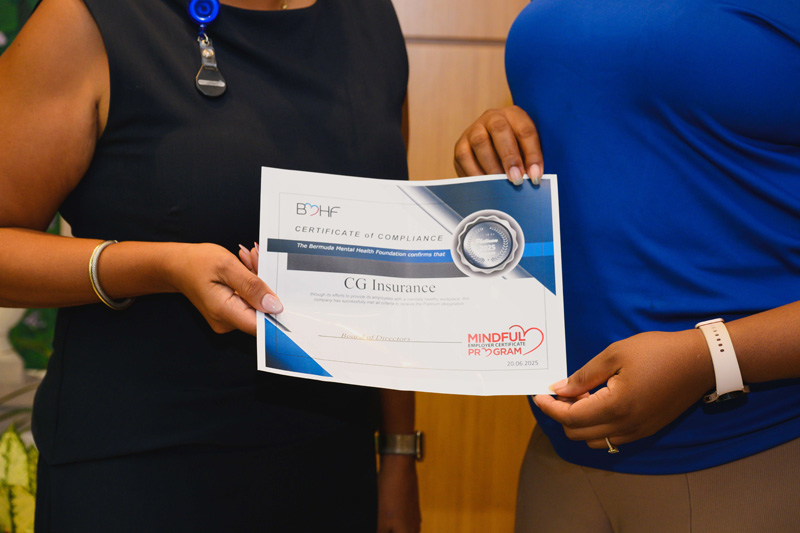 CG Insurance Achieves Platinum Level Certification Bermuda Aug 2025 (3)