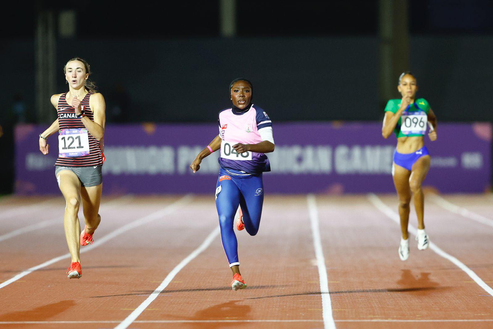Caitlyn Bobb 400 metres final at the Junior Pan American Games in Asunción, Paraguay,