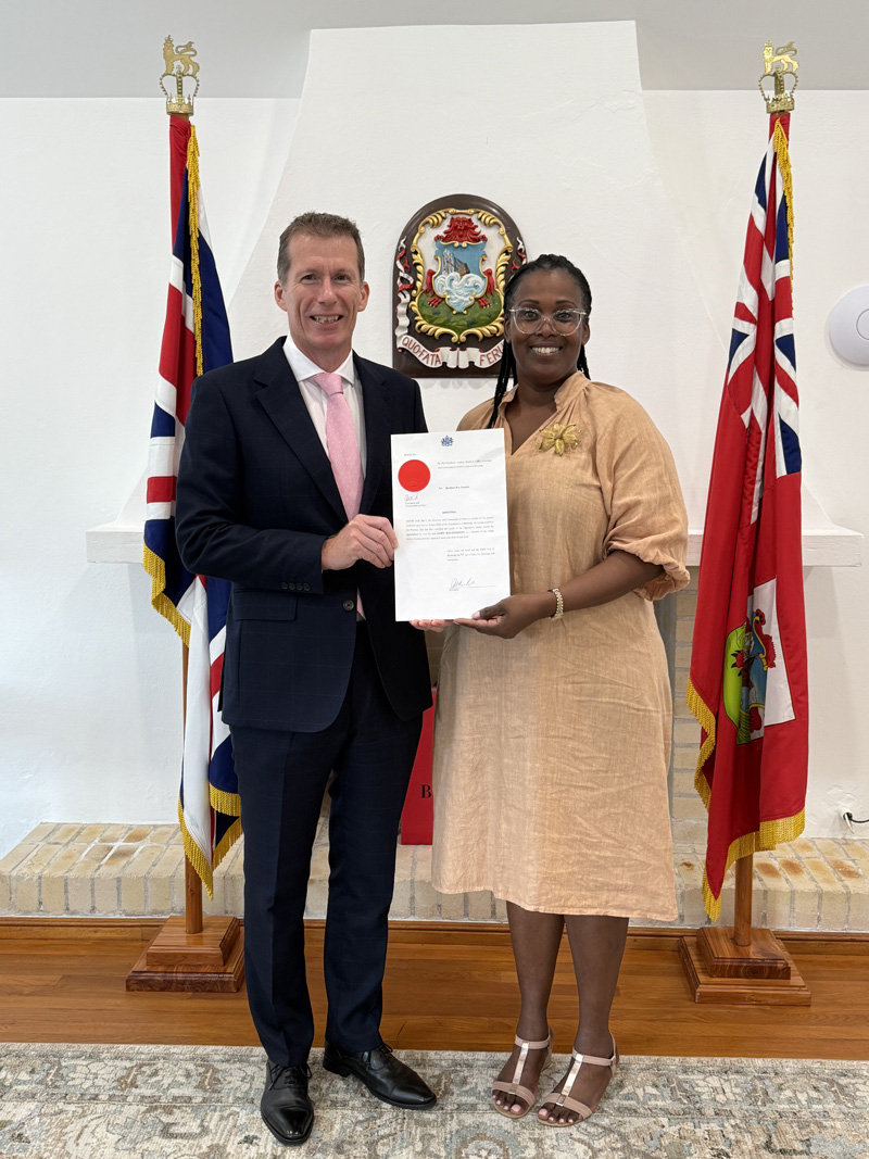 Governor Andrew Murdoch and Dawn Eversley Bermuda Aug 2025