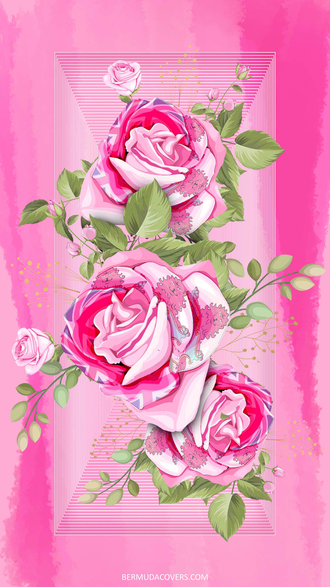 Roses-With-Bermuda-Flag-Drawing-social-media-phone-wallpaper-437437483-2
