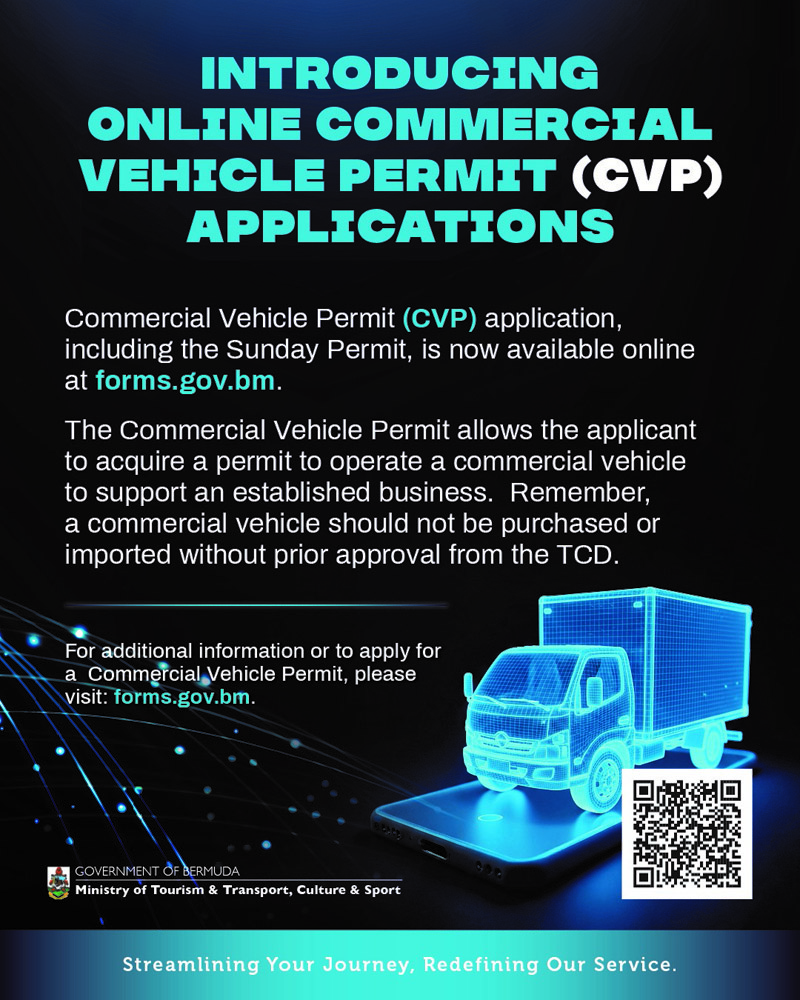 Commercial Vehicle Permit Bermuda Oct 2025