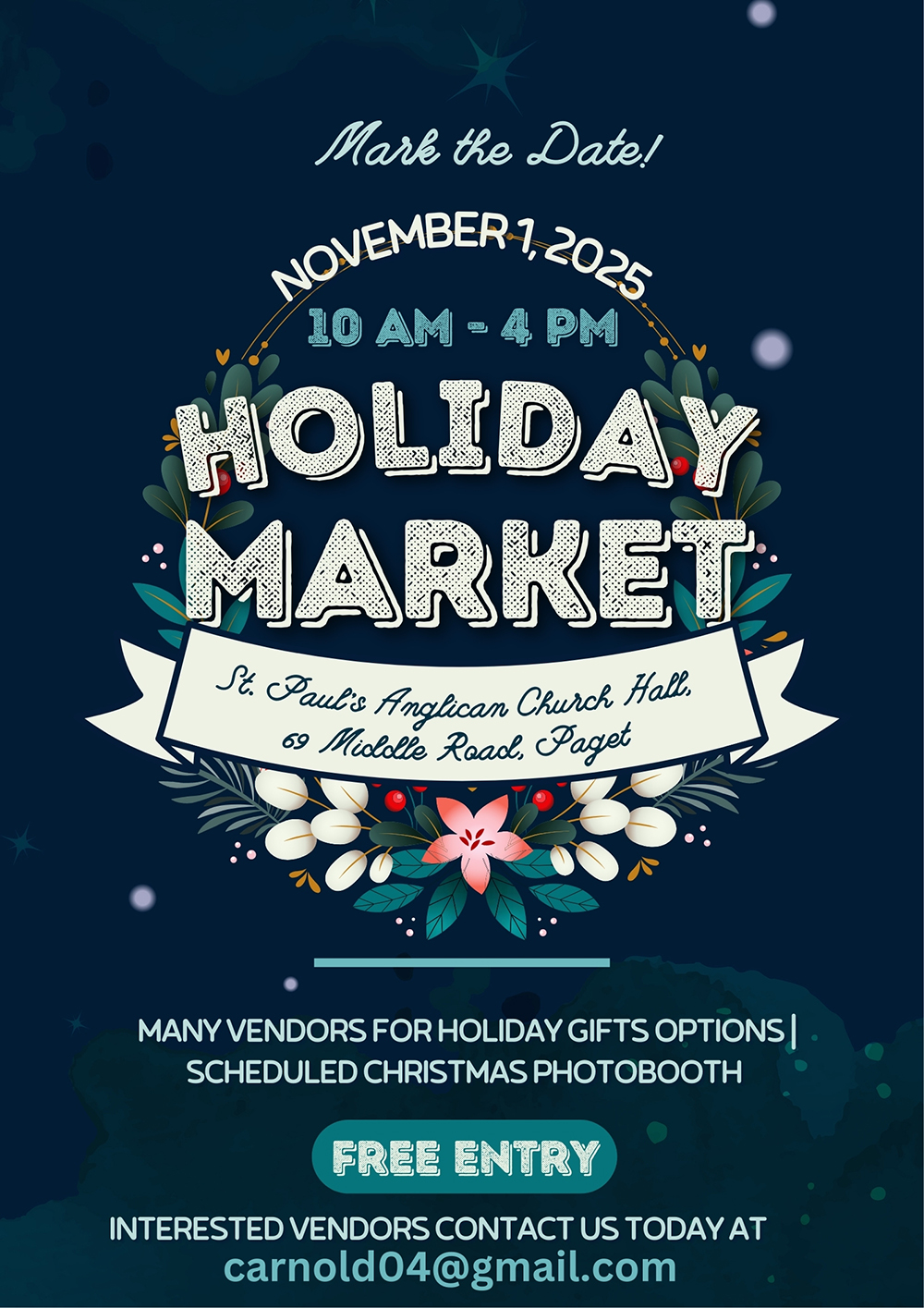 Copy of Navy & Tosca Illustration New Year Fair Poster - 1