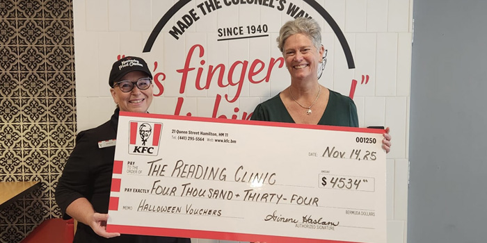 KFC Donates $4,534 To The Reading Clinic