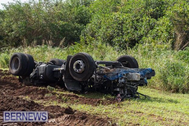 Trash Truck Recovery South Road Bermuda November 4 2025 AW-113