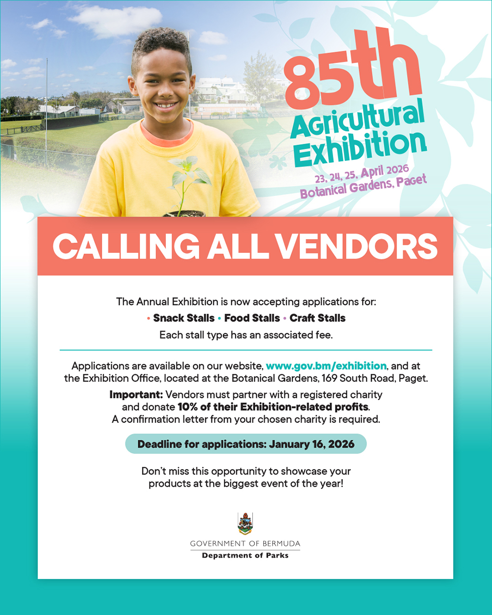 EXHIBITION 2026 - A CALL TO VENDORS Bermuda Dec 9 2025