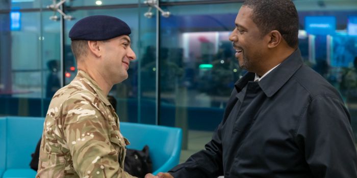 Minister Visits With Soldiers Heading To Jamaica