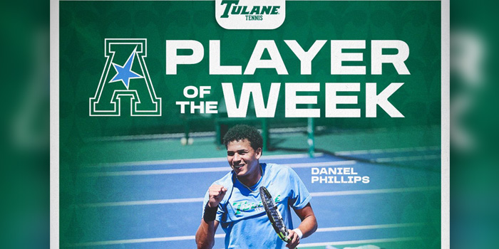 Daniel Phillips Named Tennis Player Of Week