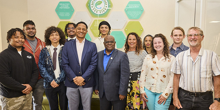 Minister Adams Attends Eco Club Screening