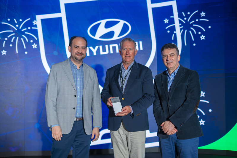 Gerardo Carmona, Vice President of Hyundai Motor Central & South America_ Glen Smith, Managing Director of Auto Solutions_ and Airton Cousseau Bermuda April 8 2026