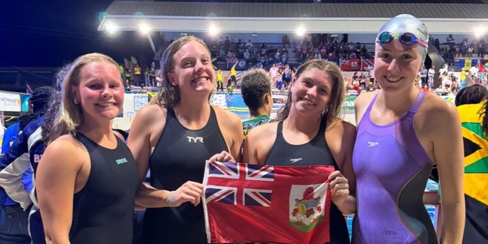 Female Medley Swim Team Win Carifta Gold