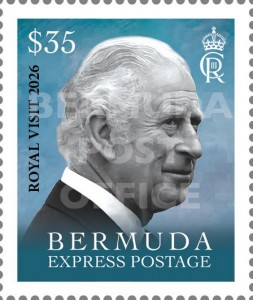 Royal Visit King Charles III Commemorative Stamp Bermuda April 2026