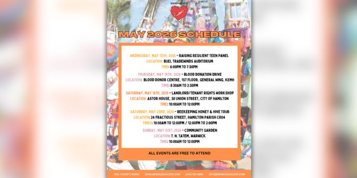 Bermuda Is Love Unveils Schedule For May