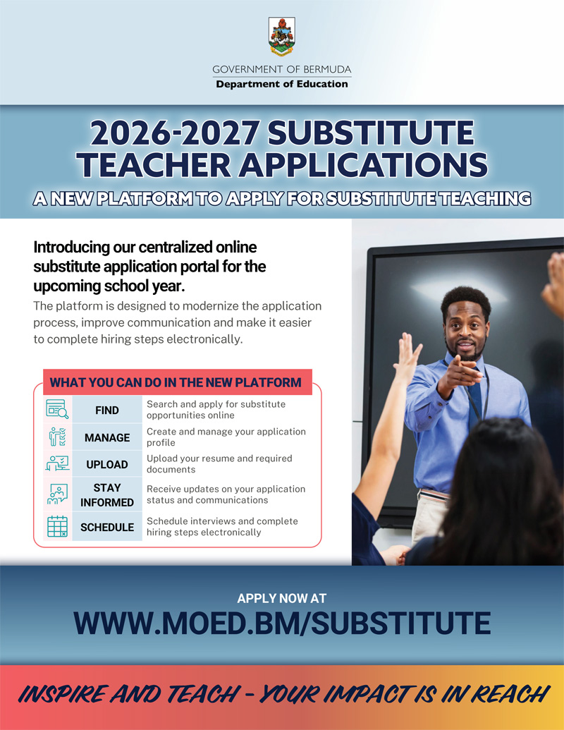 Substitute Application Platform Bermuda July 2026