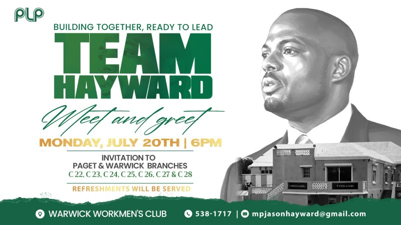 Team Hayward Meet-And-Greet On July 20th Bermuda July 2026