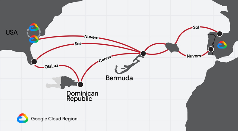 Google Subsea Cable Canoa Bermuda August 2026