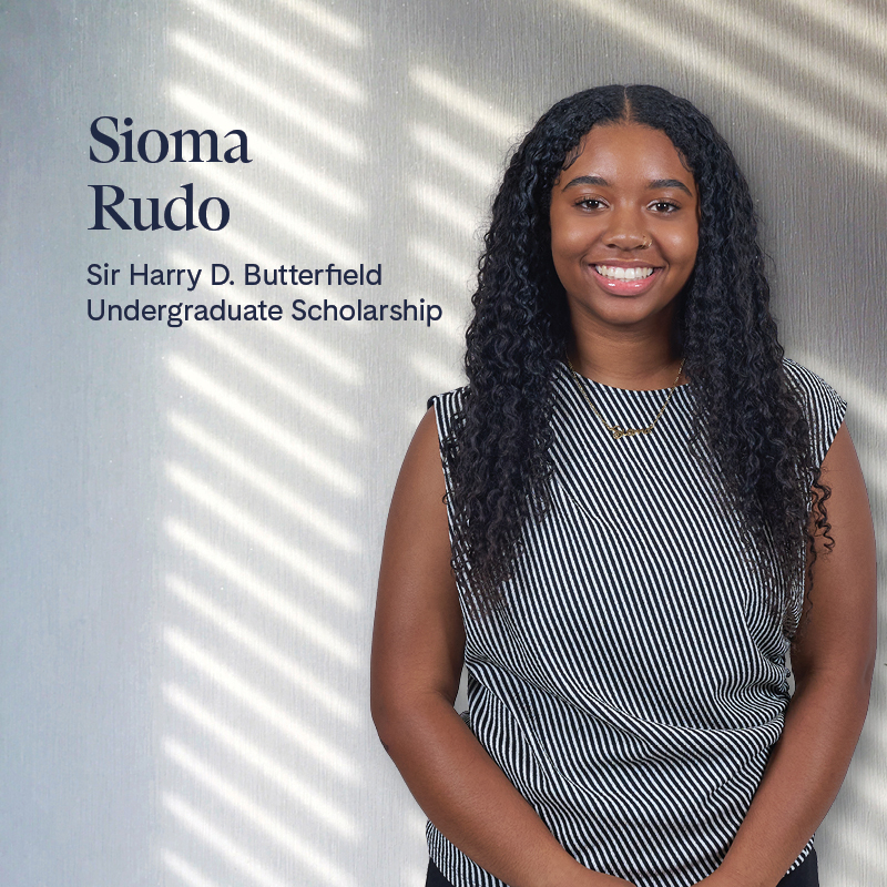 Sioma Rudo Earns Butterfield Scholarship Bermuda Sept 2026